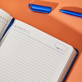 Ежедневник недатированный Attache Priority искусственная кожа тиснение А5 160 листов синий