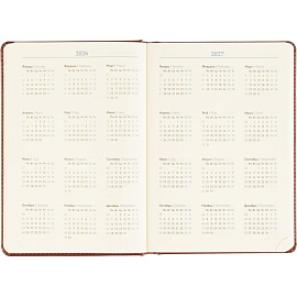 Ежедневник недатированный Attache Priority искусственная кожа тиснение А5 160 листов коричневый