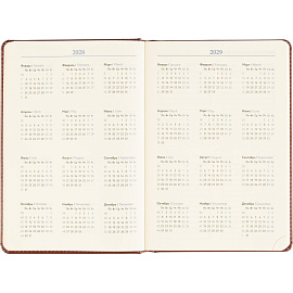 Ежедневник недатированный Attache Priority искусственная кожа тиснение А5 160 листов коричневый