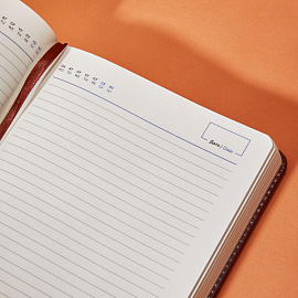 Ежедневник недатированный Attache Priority искусственная кожа тиснение А5 160 листов коричневый