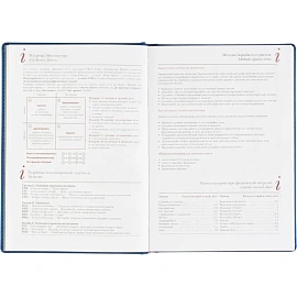 Ежедневник датированный 2026 год Attache Velvet искусственная кожа А5 168 листов синий