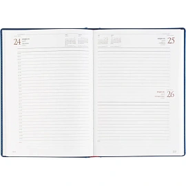 Ежедневник датированный 2026 год Attache Velvet искусственная кожа А5 168 листов синий