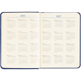 Ежедневник недатированный Attache Priority искусственная кожа тиснение А6 160 листов синий