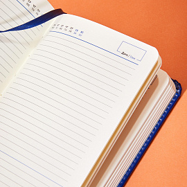 Ежедневник недатированный Attache Priority искусственная кожа тиснение А6 160 листов синий