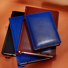 Ежедневник недатированный Attache Priority искусственная кожа тиснение А6 160 листов синий