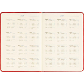 Ежедневник недатированный Attache Classic искусственная кожа тиснение А5 136 листов красный