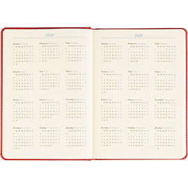 Ежедневник недатированный Attache Classic искусственная кожа тиснение А5 136 листов красный