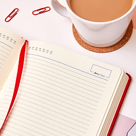 Ежедневник недатированный Attache Classic искусственная кожа тиснение А5 136 листов красный