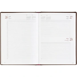 Ежедневник датированный 2026 год Attache Velvet искусственная кожа А5 168 листов коричневый