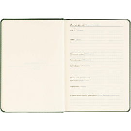 Ежедневник недатированный Attache Classic искусственная кожа тиснение А5 136 листов тёмно-зелёный