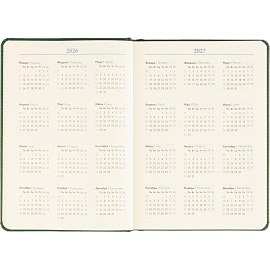 Ежедневник недатированный Attache Classic искусственная кожа тиснение А5 136 листов тёмно-зелёный