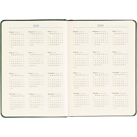 Ежедневник недатированный Attache Classic искусственная кожа тиснение А5 136 листов тёмно-зелёный