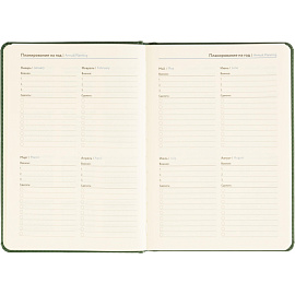 Ежедневник недатированный Attache Classic искусственная кожа тиснение А5 136 листов тёмно-зелёный