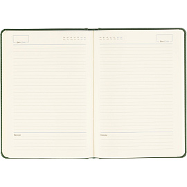 Ежедневник недатированный Attache Classic искусственная кожа тиснение А5 136 листов тёмно-зелёный