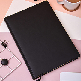 Ежедневник недатированный Attache Classic искусственная кожа тиснение А4 136 листов чёрный