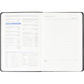 Ежедневник недатированный Attache искусственная кожа А5 136 листов чёрный (чёрный обрез)