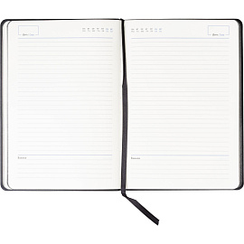 Ежедневник недатированный Attache искусственная кожа А5 136 листов чёрный (чёрный обрез)