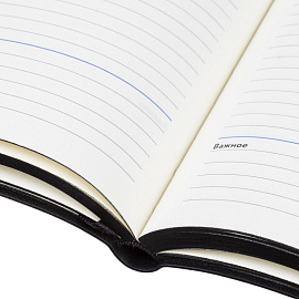 Ежедневник недатированный Attache искусственная кожа А5 136 листов чёрный (чёрный обрез)