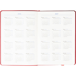 Ежедневник недатированный ATTACHE Soft touch А5, 140х200мм, 136л, красный