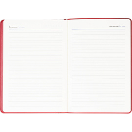 Ежедневник недатированный ATTACHE Soft touch А5, 140х200мм, 136л, красный