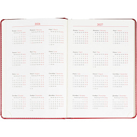 Ежедневник недатированный ATTACHE Gold А5, 143х210мм, 160л, бордо