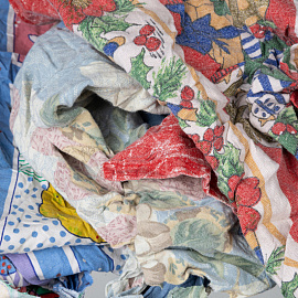 Ветошь постельная цветная Выбор есть 10 кг (размер лоскута 70x80 см)