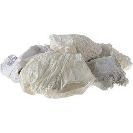 Ветошь хлопок белая Выбор есть 10 кг (размер лоскута 60x60 см)