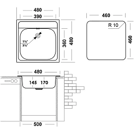 Мойка SP_VOK c сифоном K0064