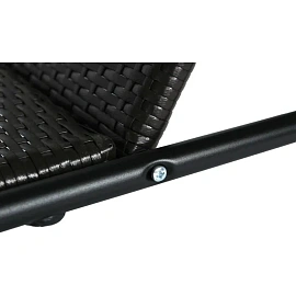 Лежак BELK_ Барселона ротанг каркас черный, искусственный ротанг коричневый