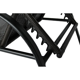 Лежак BELK_ Барселона ротанг каркас черный, искусственный ротанг коричневый