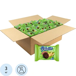 Печенье сахарное Pekarro Green с какао фисташковой начинкой и взрывной карамелью 3 кг