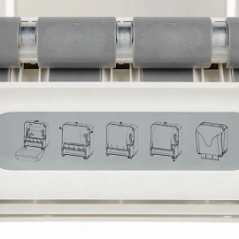 Диспенсер для полотенец рулонный Luscan Professional Н12 белый/серый