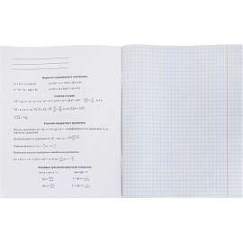 Тетрадь предметная по алгебре Profit Остроумие и отвага А5 48 листов черная в клетку
