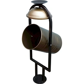 Урна уличная Космос УЦ-30П 30 л окрашенная сталь опрокидывающаяся (103.5x36x28.5 см)