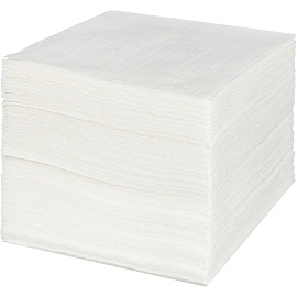 Салфетки бумажные Luscan 1-слойные 24x24 см белые (4 пачки по 100 листов+спендер)