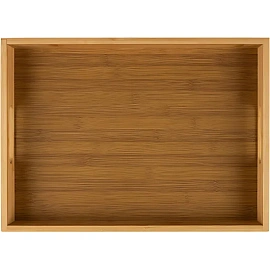 Поднос деревянный Mallony Foresta 41х30х5 см с ручками бежевый