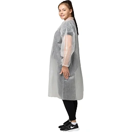Халат на липучках, (20 гр), р.XL ,белый, (5 шт/упак)