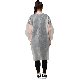 Халат на липучках, (20 гр), р.XL ,белый, (5 шт/упак)