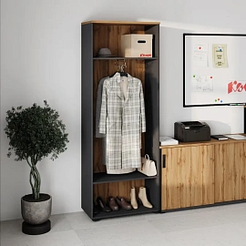 Каркас гардероба К-Loft 241H010 дуб натуральный/графит 786х420х2106 мм