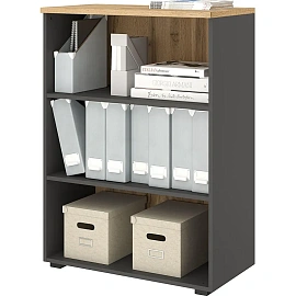 Стеллаж для документов Easy to lead К-Loft 241H011 дуб натуральный/графит 786х420х1080 мм