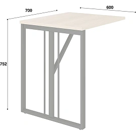Стол приставной К-Loft Director 241B002 (дуб скандинавский, 700х600х752 мм)