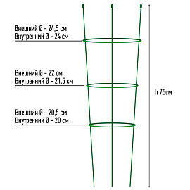 Опора для растений Garden Show Круглая 76x25x1.5 см металл