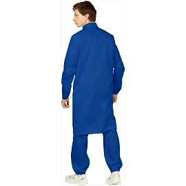 Халат для пищевого производства у17-ХЛ САТ ХАССП мужской васильковый (размер 96-100 (48-50), рост 170-176)