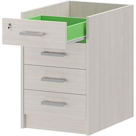 Тумба приставная Арго АТ2-07 с замком без топа ясень шимо 440х600х740 мм 4 ящика