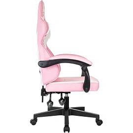 Кресло игровое Easy Game EG-907 розовое/белое (экокожа, пластик)