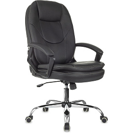 Кресло для руководителя Easy Chair 668 TPU чёрное (экокожа, металл)