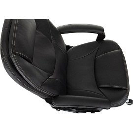 Кресло для руководителя Easy Chair 668 TPU чёрное (экокожа, металл)