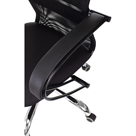 Кресло для руководителя Бюрократ CH-607 чёрное (сетка/ткань, металл)