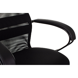 Кресло для руководителя Бюрократ CH-607 чёрное (сетка/ткань, металл)