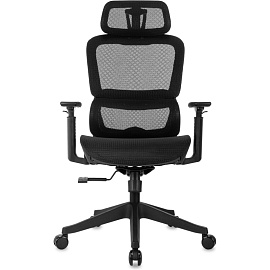 Кресло для руководителя Бюрократ 831 чёрное (сетка, пластик)